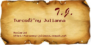 Turcsány Julianna névjegykártya
